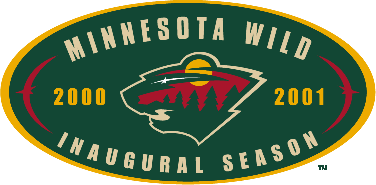 Minnesota Wild 2000 01 Anniversary Logo iron on paper